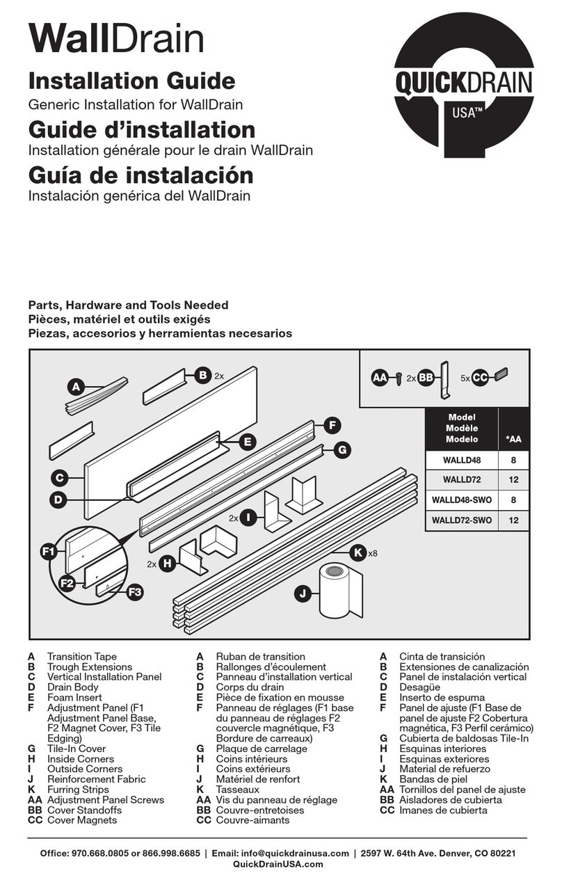 QUICKDRAIN USA WallDrain installation guide QUICKDRAIN USA WallDrain installation guide