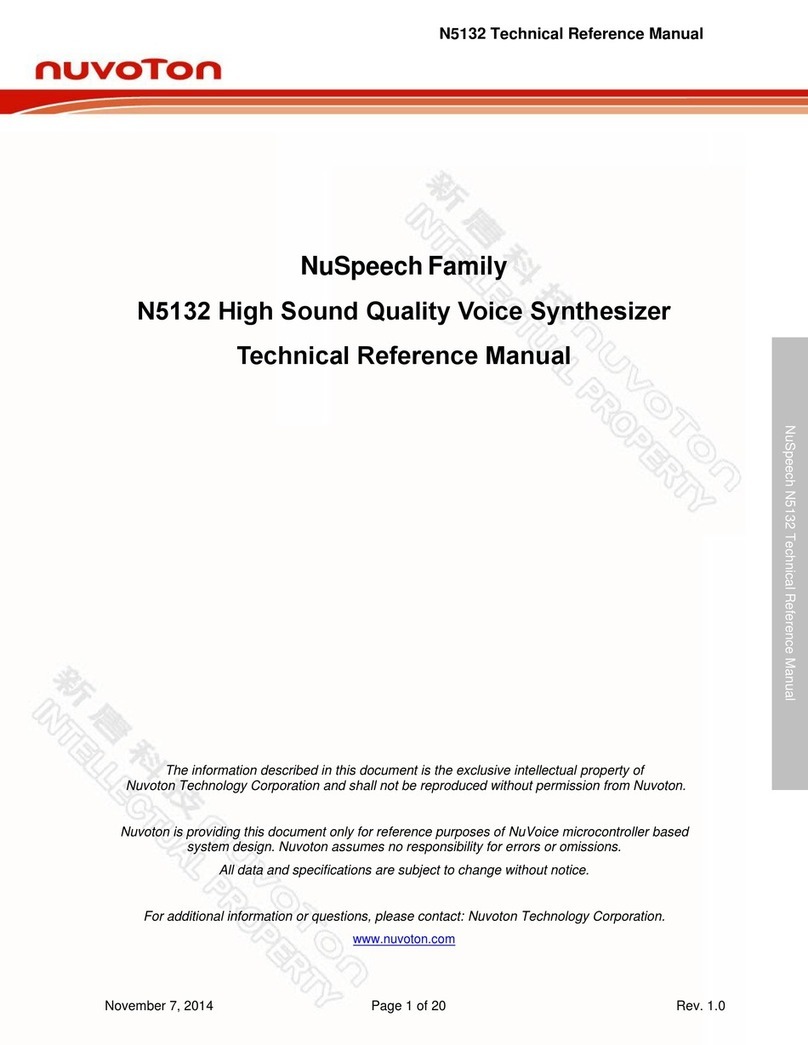 Nuvoton NuSpeech Series Technical reference manual