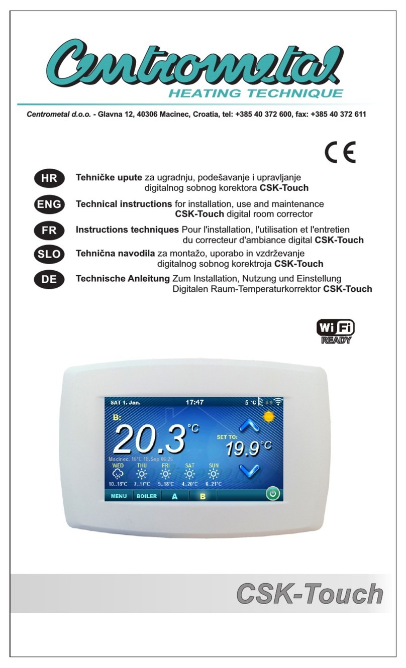 Centrometal CSK-Touch Technical instructions