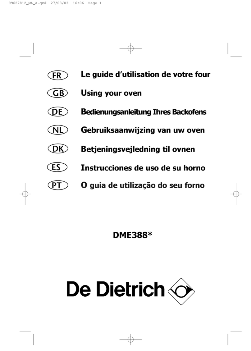 DeDietrich DME388 Series User manual