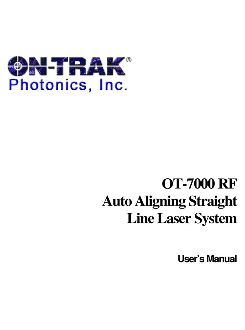 Photonics ON-TRAK OT-7000 RF user manual