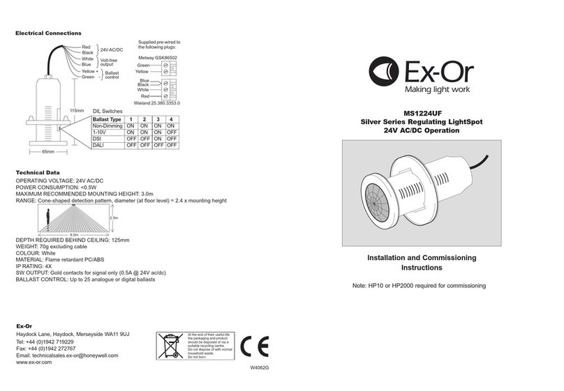 Exor MS1224UF Installation and commissioning instructions