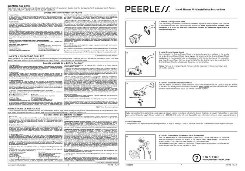 PEERLESS 76611D User manual