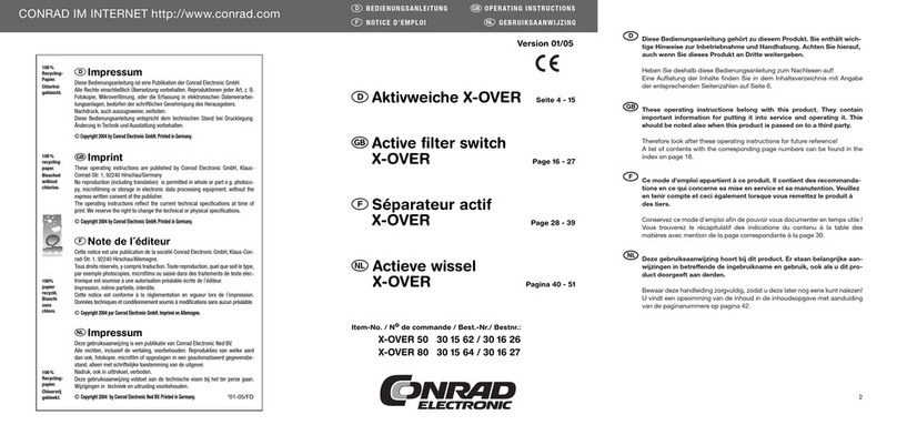 Conrad X-OVER User manual