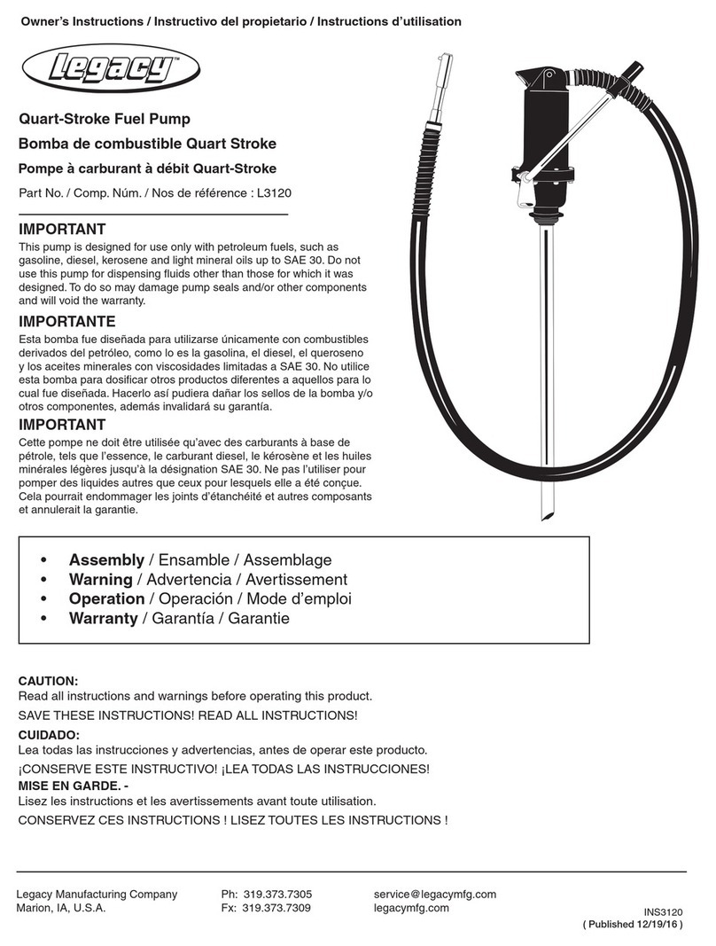 Legacy L3120 Owner's instructions