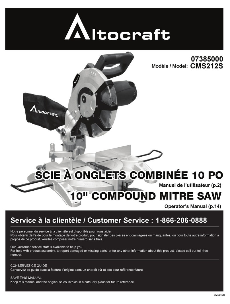 Altocraft CMS212S Operator's manual