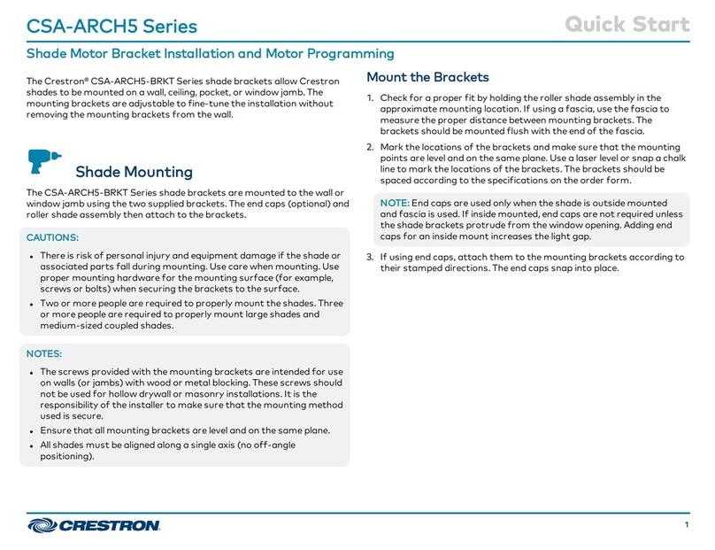 Crestron CSA-ARCH5 Series quick start
