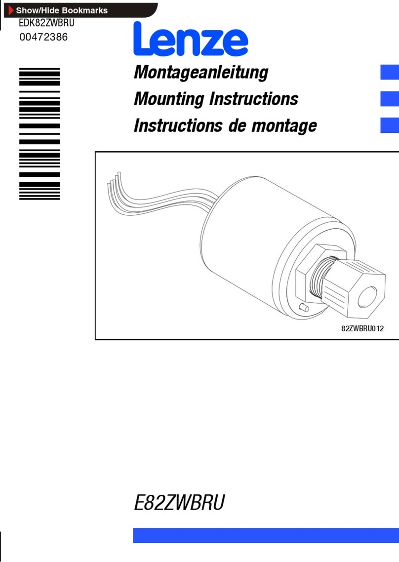 Lenze E82ZWBRU Mounting instructions