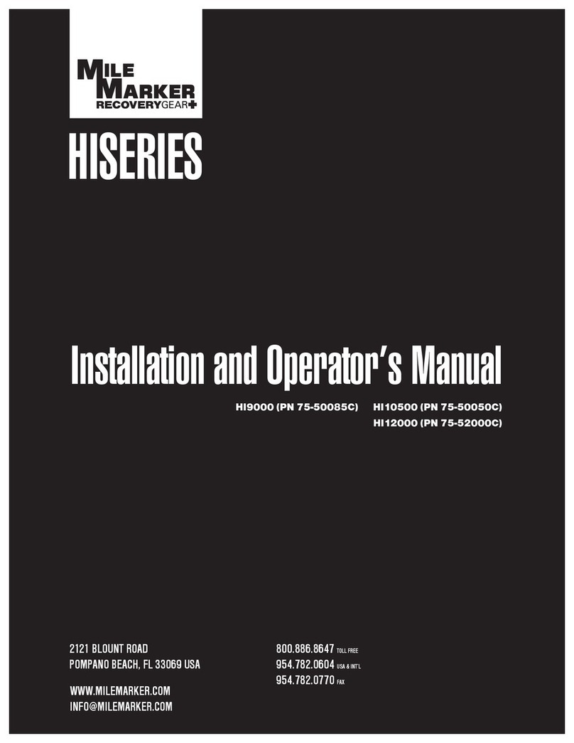Mile Marker HI9000 Installation and operator's manual