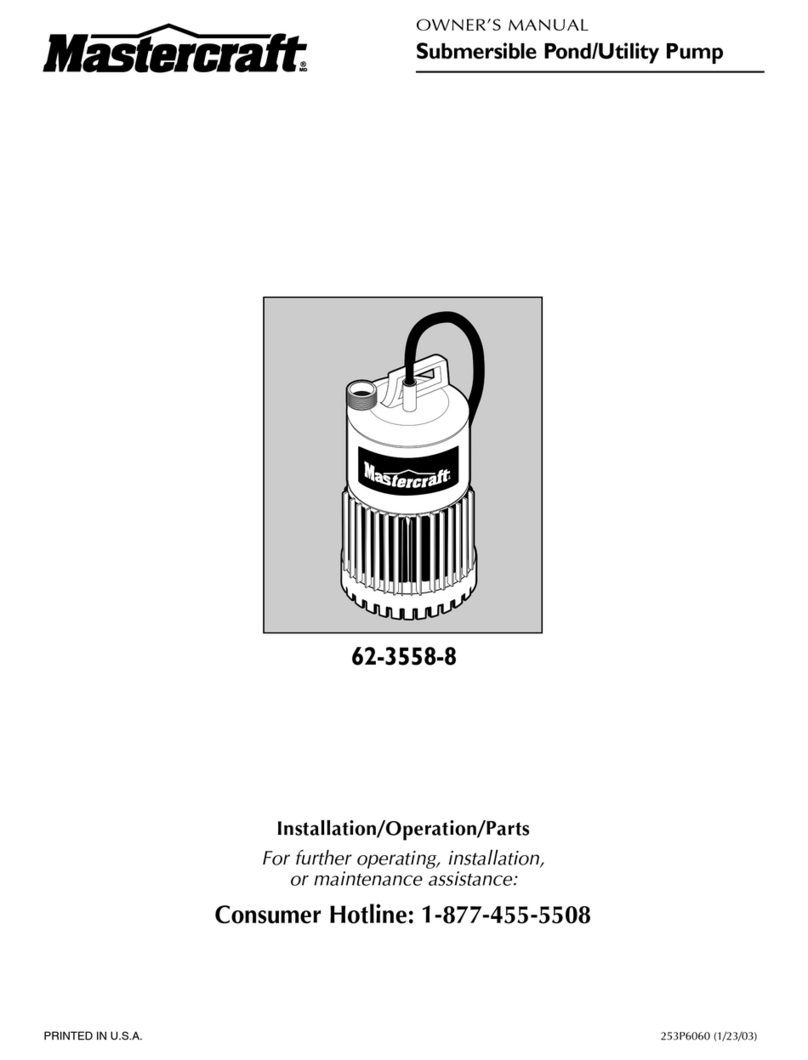 MasterCraft 62-3558-8 owner's manual