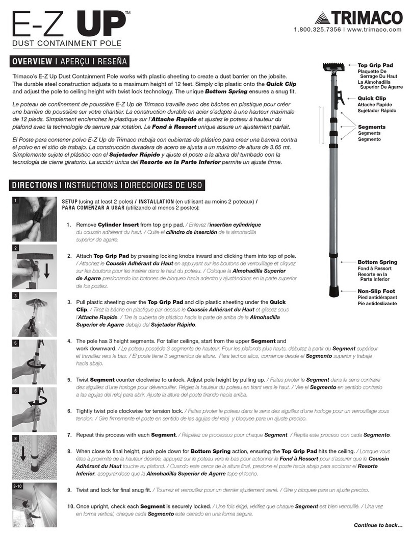Trimaco E-Z UP User manual