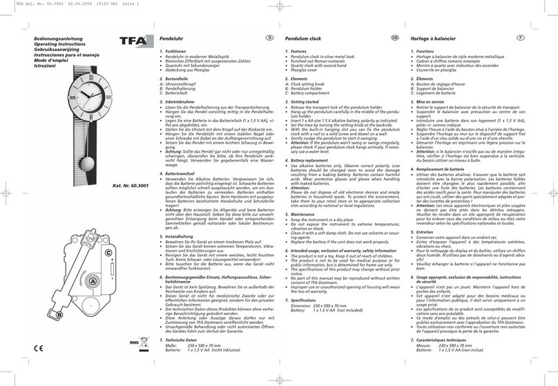 TFA 60.3001 operating instructions