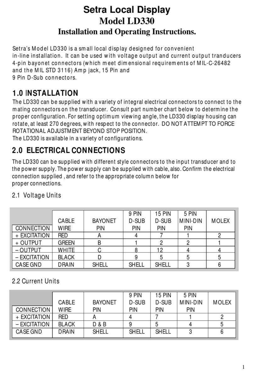 Setra Systems LD330 User manual