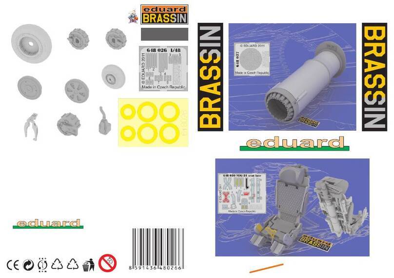 Eduard BRASSIN MiG-21 wheels 1/48 User manual