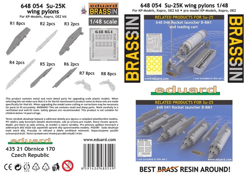 Eduard BRASSIN Su-25K wing pylons 1/48 quick start guide