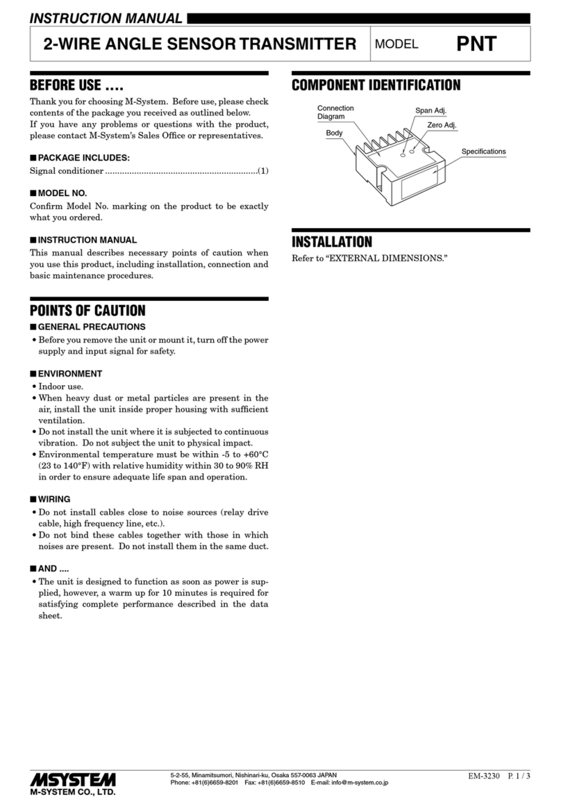 M-system PNT instruction manual