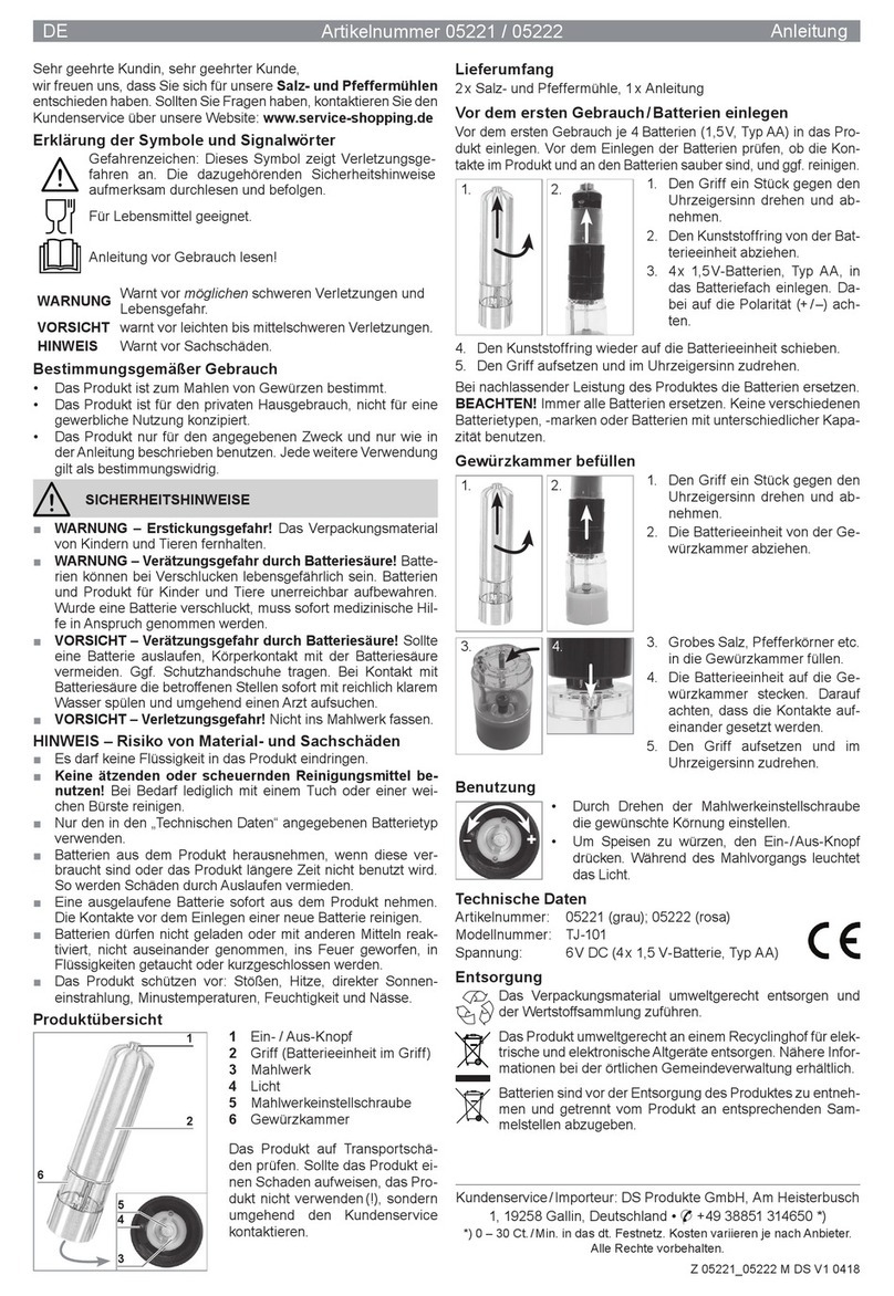 gourmetmaxx TJ-101 instructions