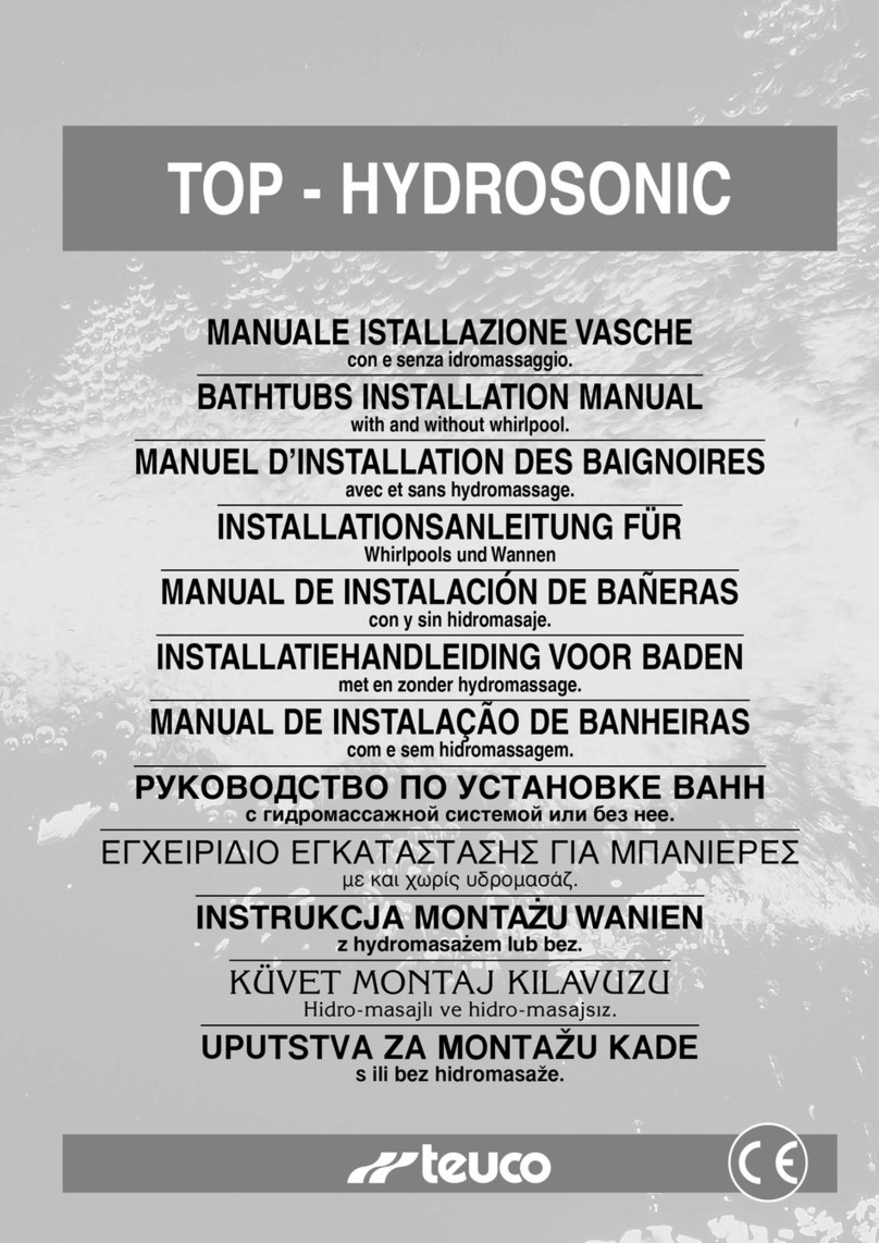 Teuco HYDROSONIC installation manual