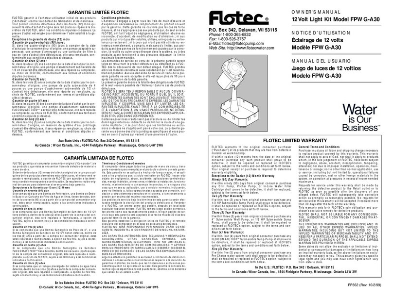 Flotec FPWG-A30 owner's manual
