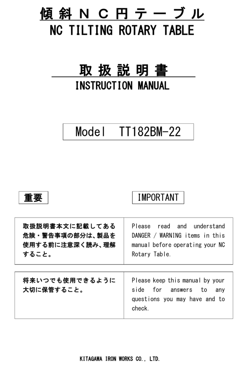 Kitagawa TT182BM-22 instruction manual