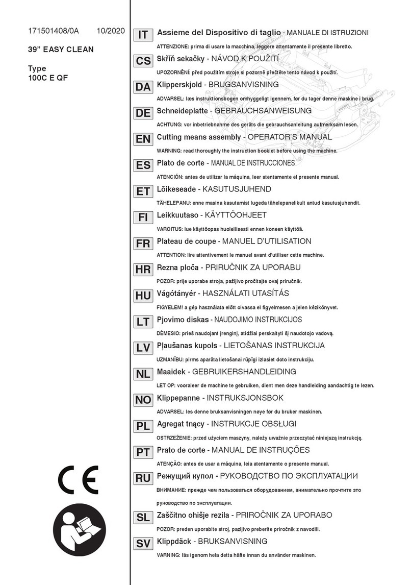 Atco EASY CLEAN 100C E QF Operator's manual