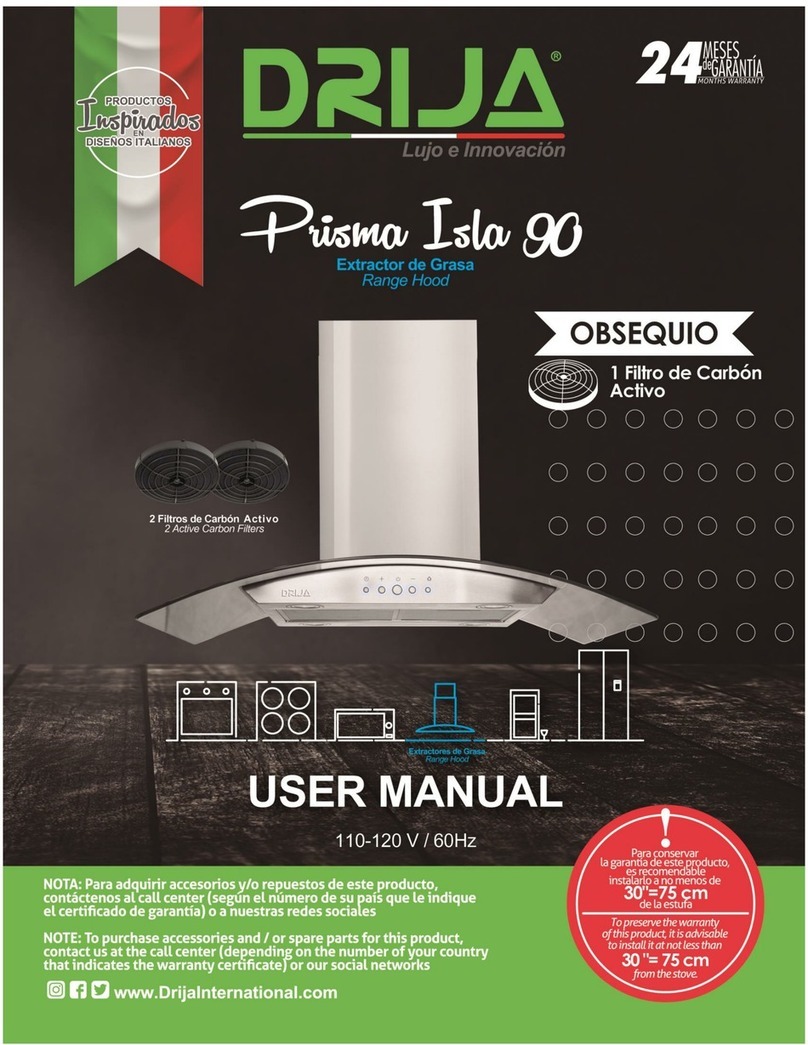 Drija Prisma Isla 90 user manual