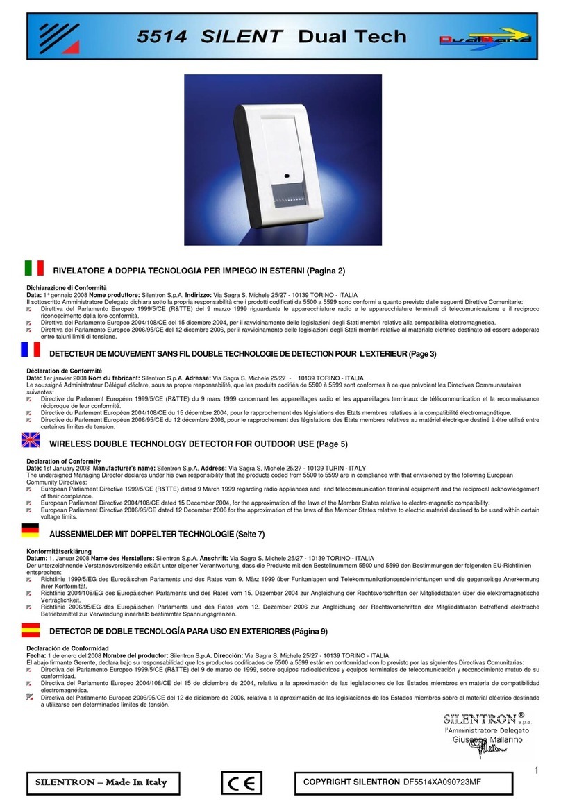 SILENTRON 5514 SILENT Dual Tech manual