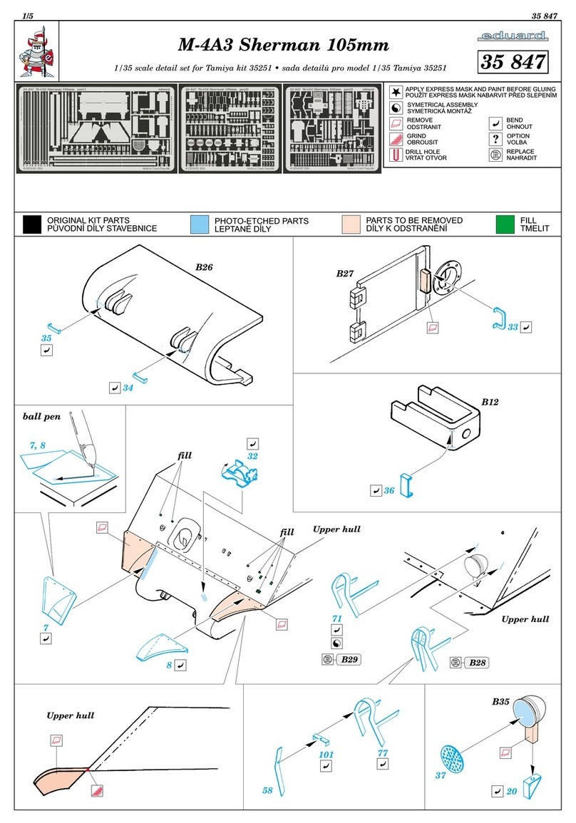 Eduard M-4A3 Sherman 105mm User manual