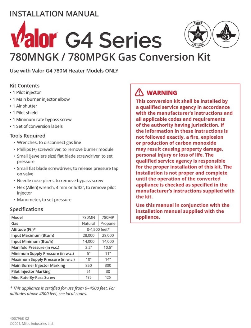 Valor G4 780MNGK installation manual