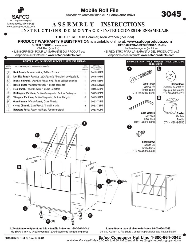 LDI Spaces Safco 3045 User manual LDI Spaces Safco 3045 User manual