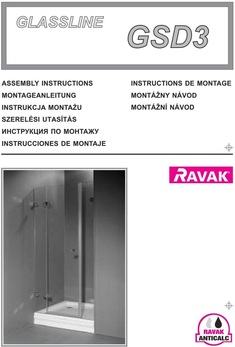 RAVAK GLASSLINE GSD3 Assembly instructions