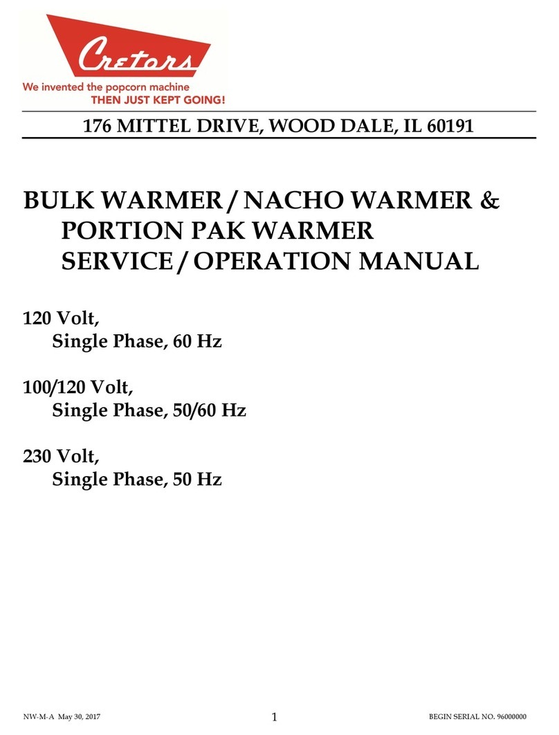Cretors TW Operation manual