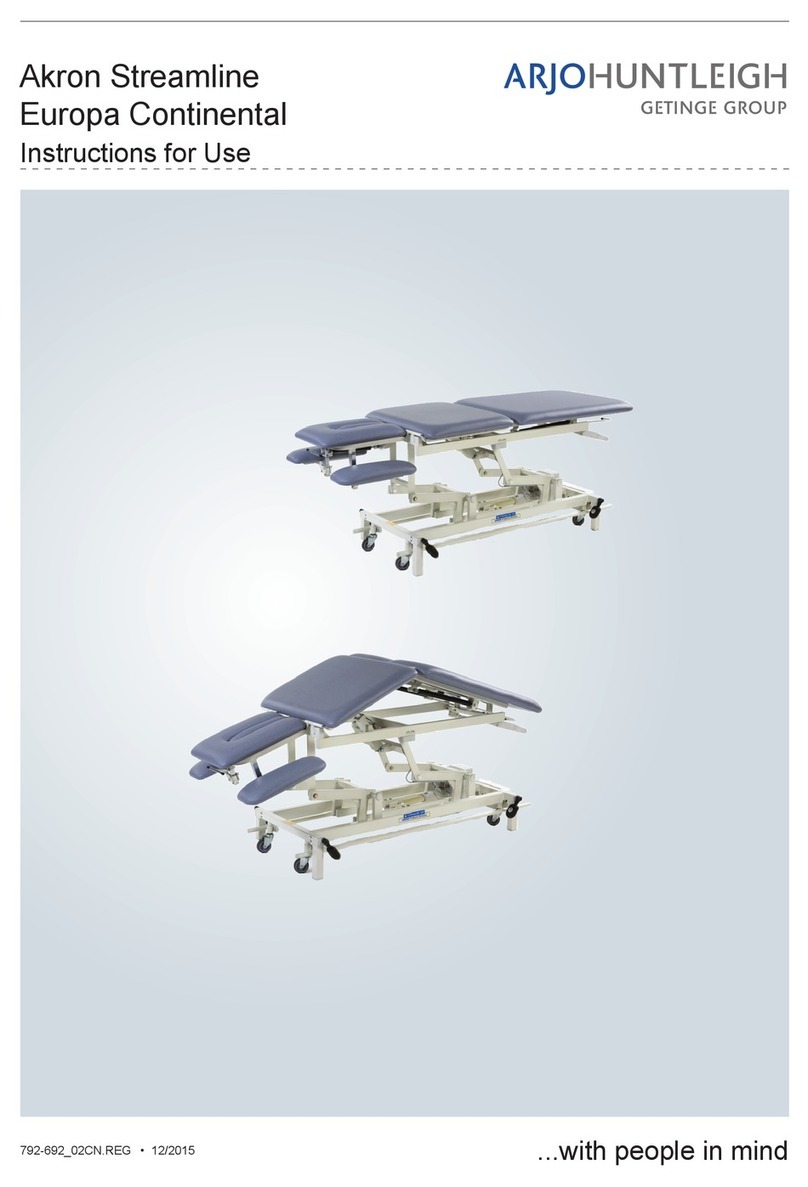 Getinge ArjoHuntleigh Akron Streamline Europa Continental... User manual