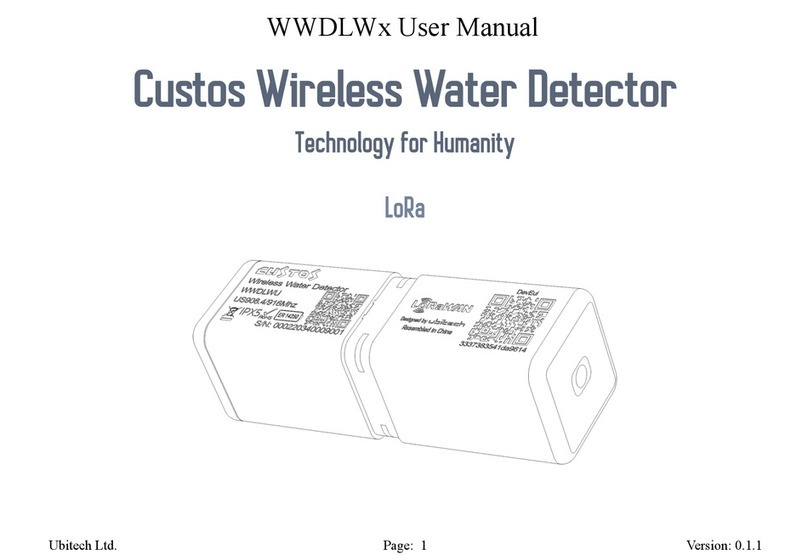 UbiTech LoRa Custos WWDLW Series user manual