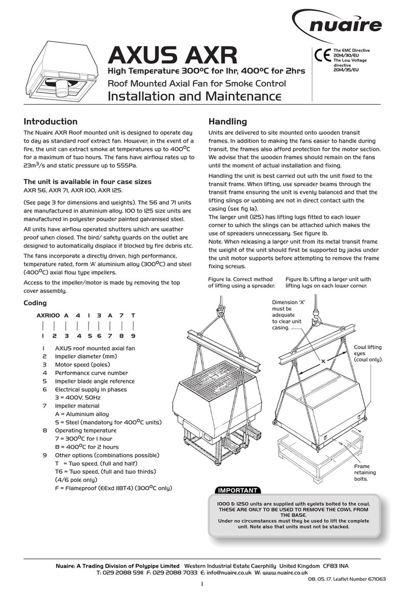 NuAire AXUS AXR Instruction Manual