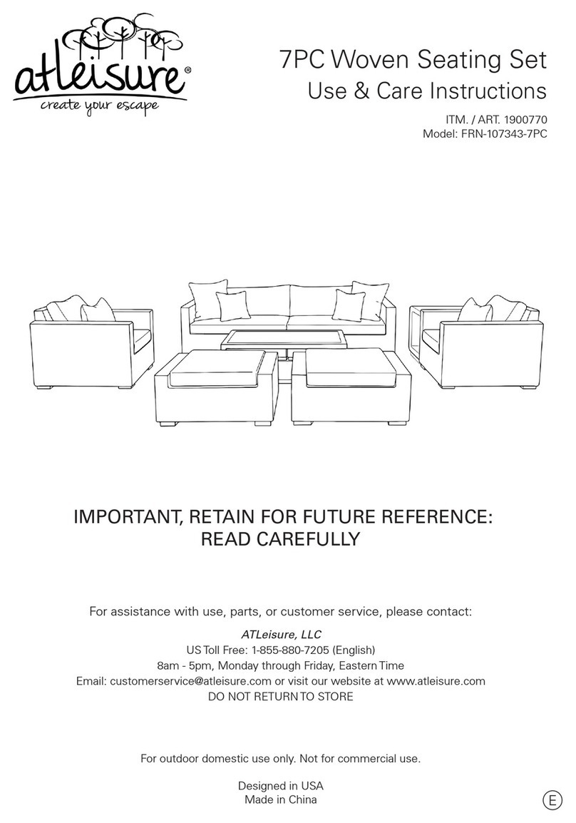 Atleisure FRN-107343-7PC Quick reference guide