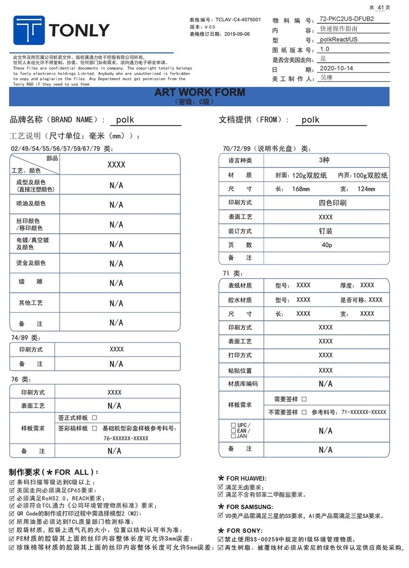 Polk Mono REACT User manual Polk Mono REACT User manual