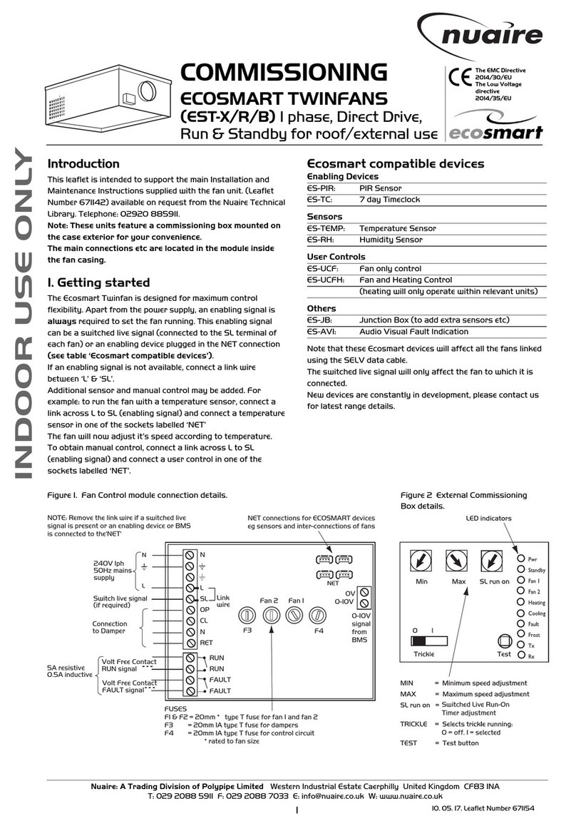 NuAire ECOSMART TWINFANS EST-X Guide
