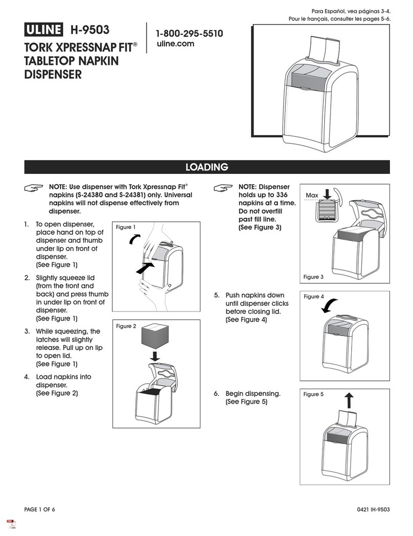 U-Line TORK XPRESSNAP FIT H-9503 User manual
