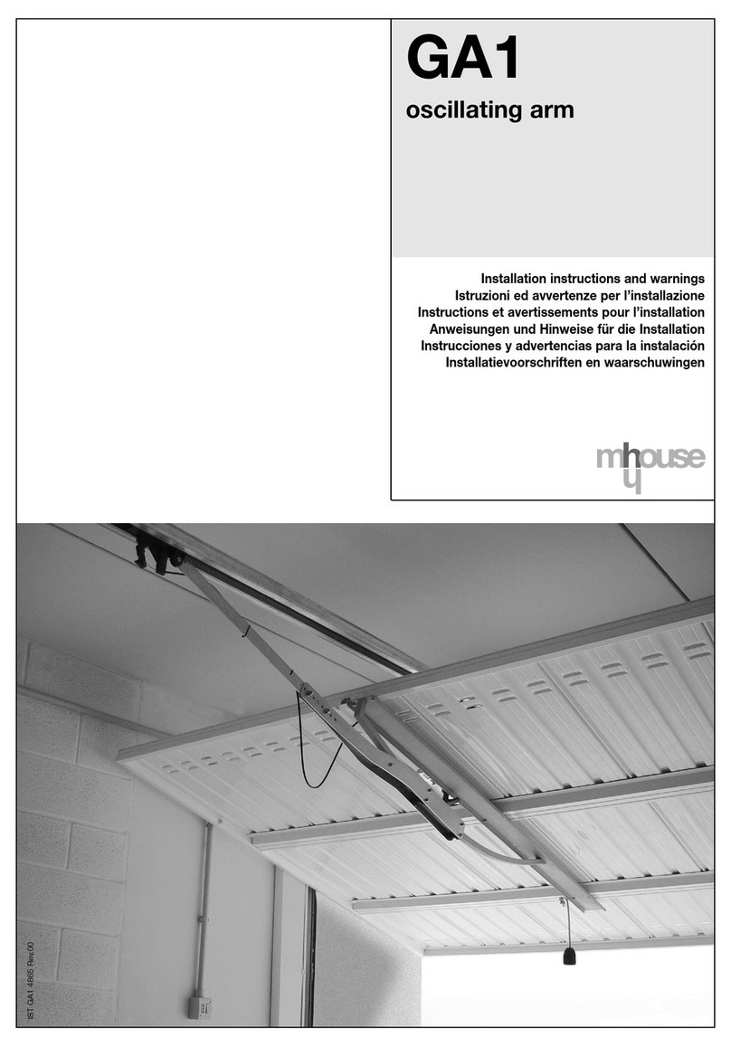 Mhouse GA1 Installation instructions and warnings