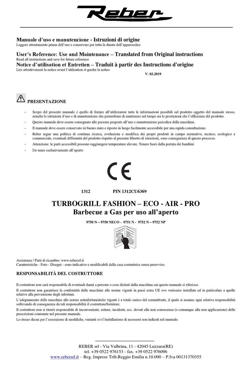 REBER TURBOGRILL FASHION User’s Reference: Use and Maintenance