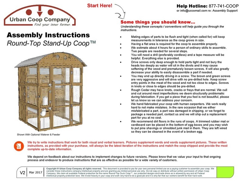 Urban Coop Company Round-Top Stand-Up Coop Assembly instructions