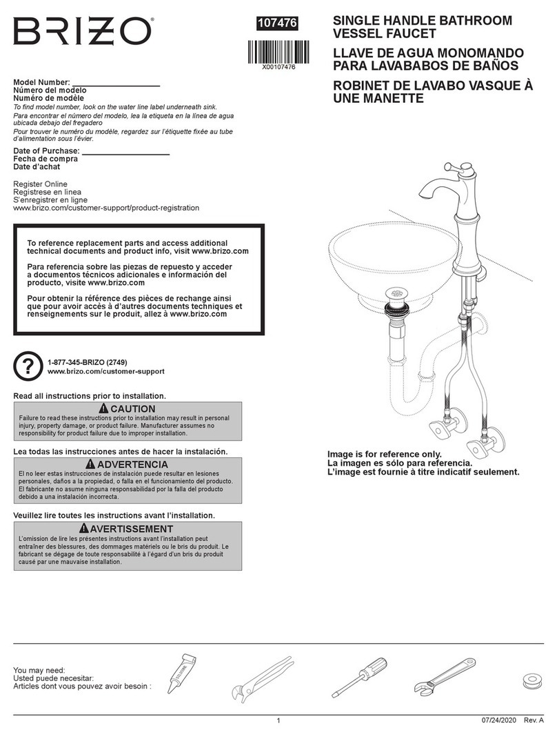 Brizo Tresa 65036LF-PC User manual