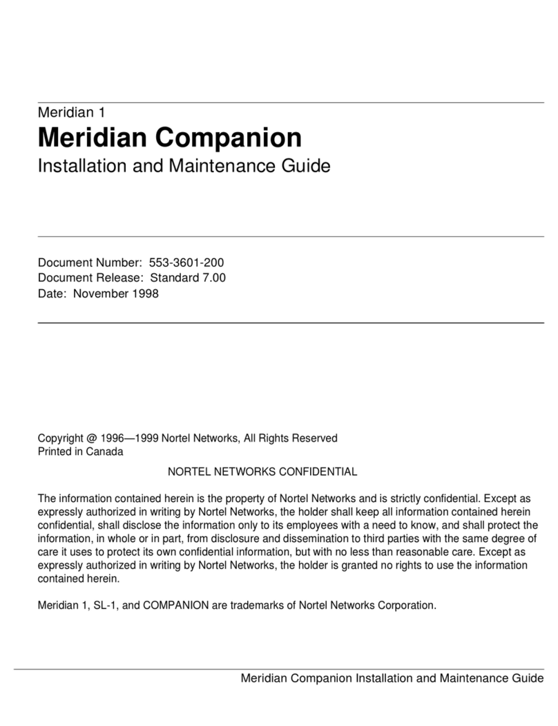Northern Telecom Meridian 1 PC Console Interface Unit Installation and maintenance guide