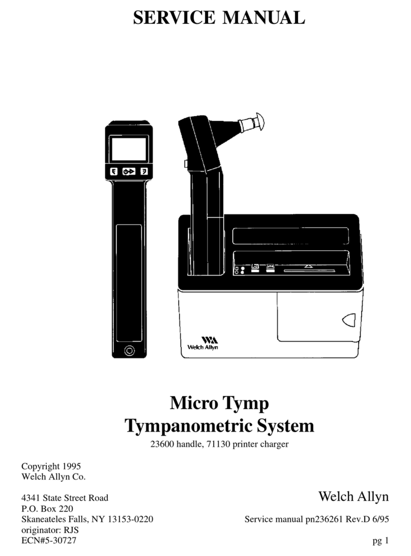 Welch Allyn Micro Tymp 1 Service manual
