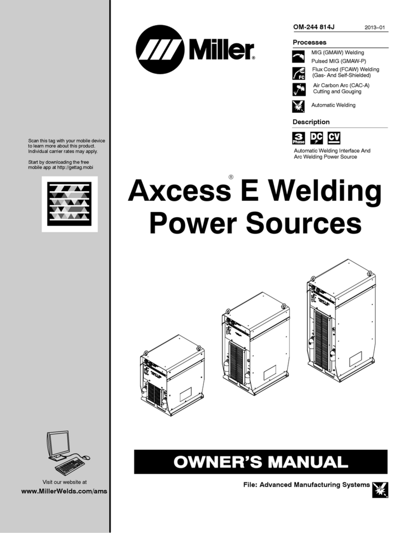 Miller Axcess E 300 owner's manual