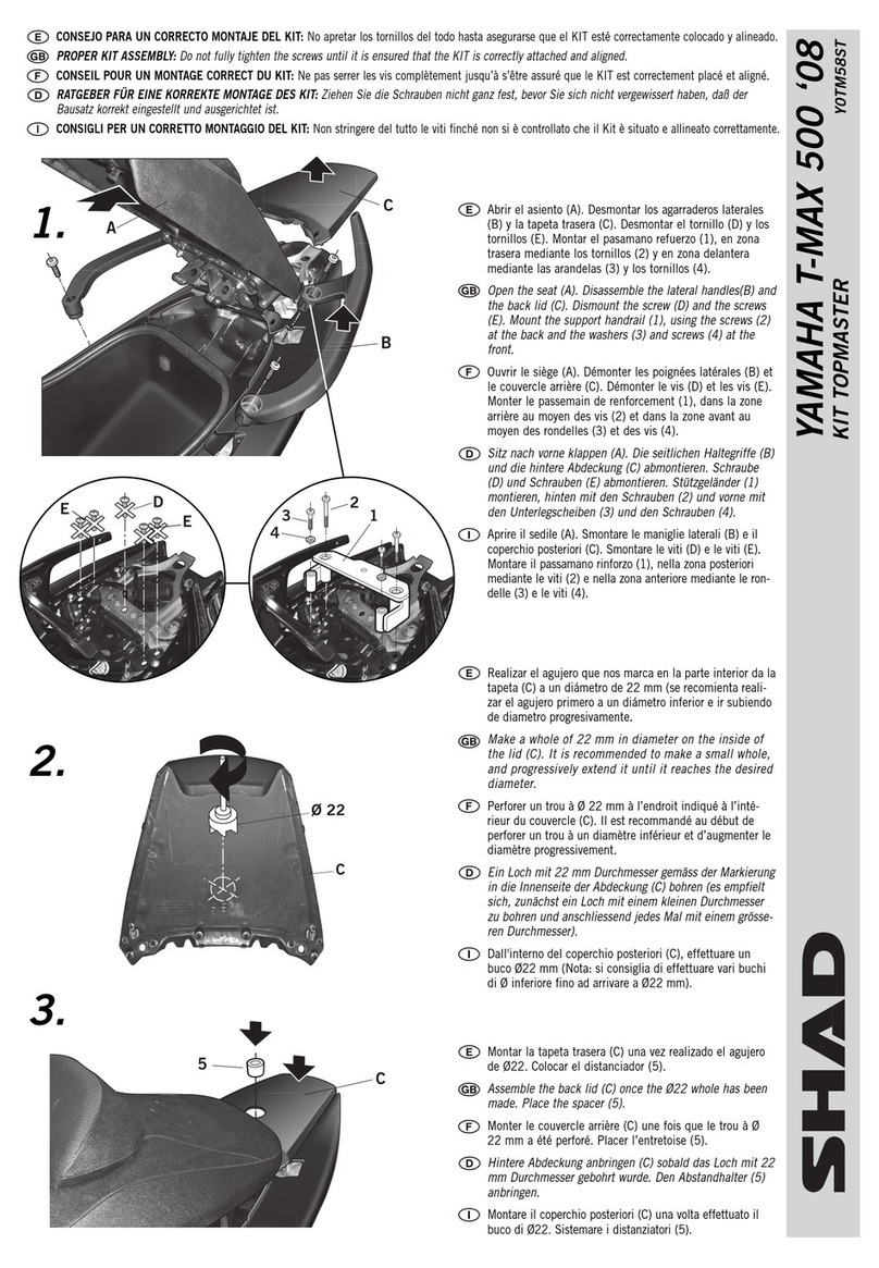 Shad Y0TM58ST quick start guide