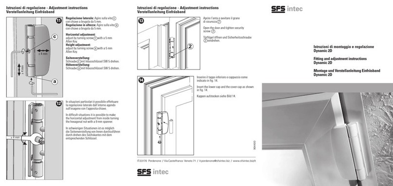 SFS intec Dynamic 2D Fitting and adjustment instructions