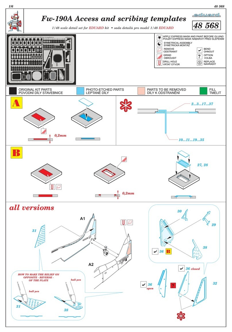 Eduard Fw-190A Access and scribing templates quick start guide