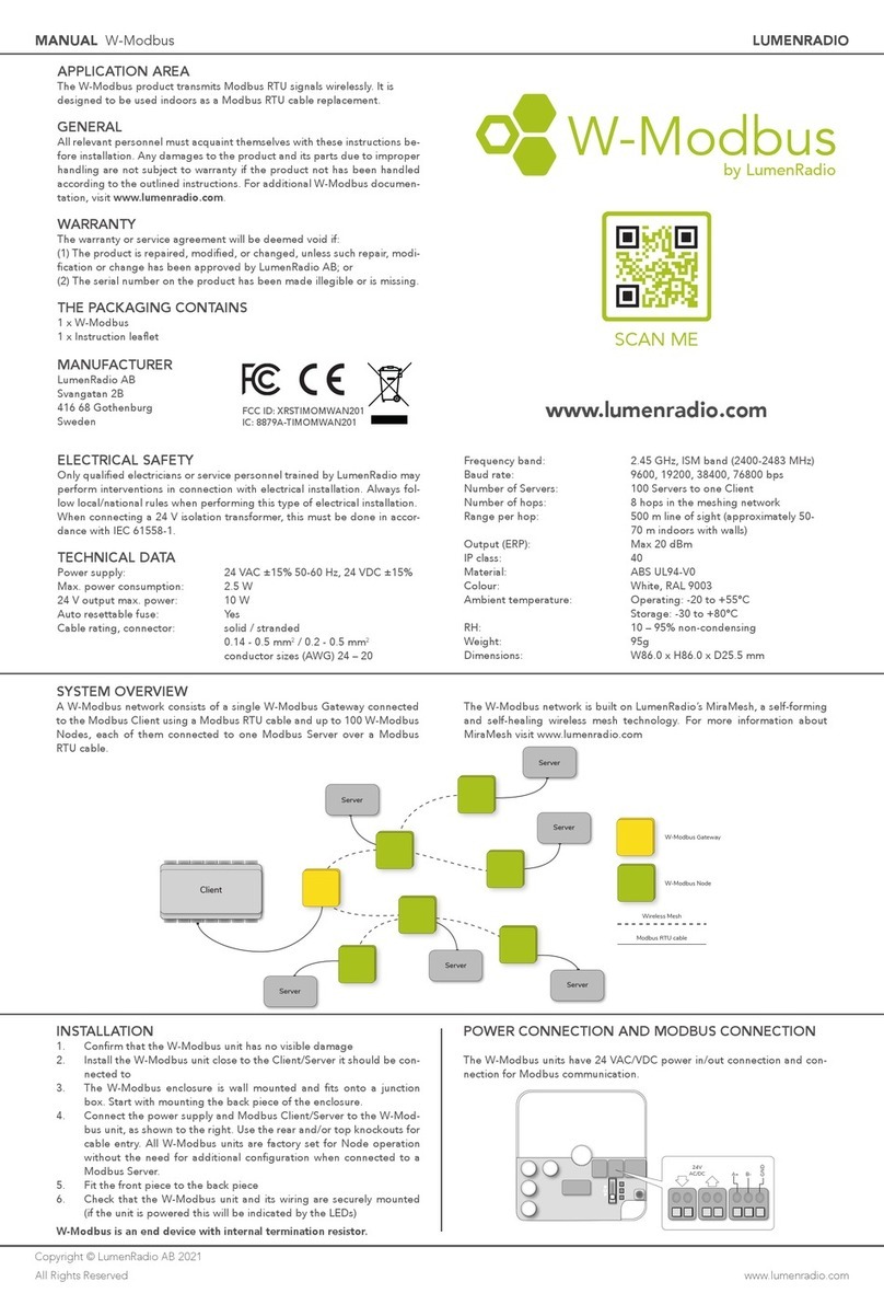 LumenRadio W-Modbus manual